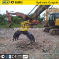 El excavador PC60 montó la grapa de roca giratoria hidráulica con la certificación del CE